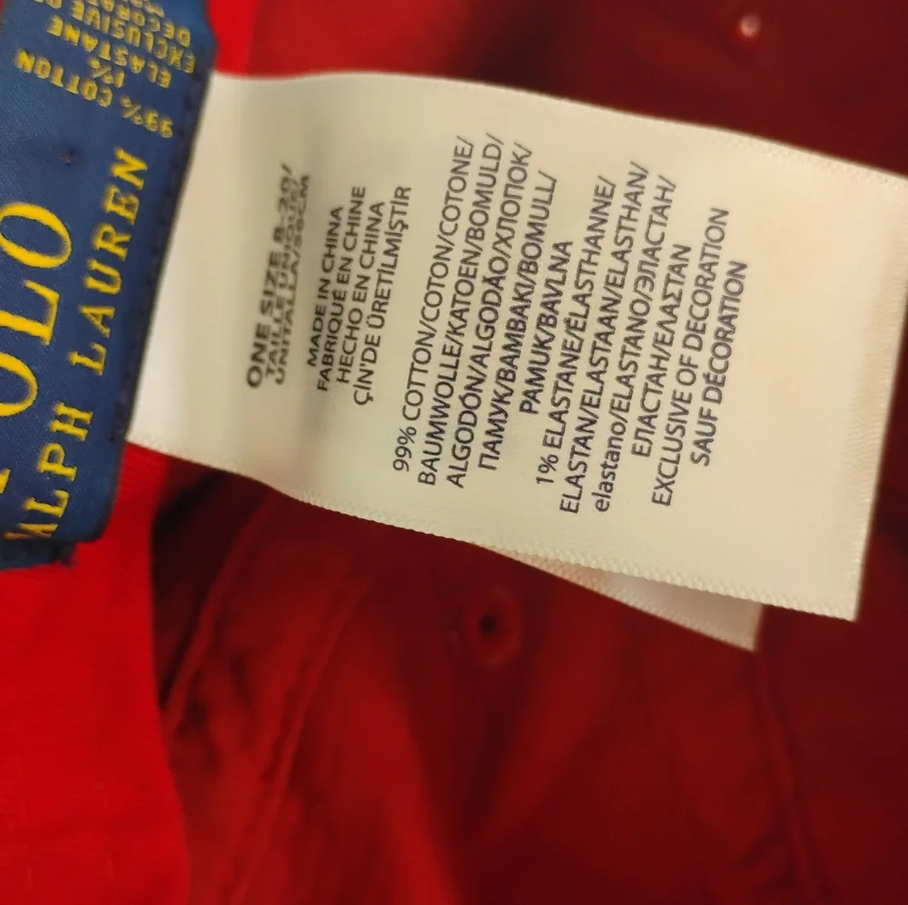 Polo By Ralph Lauren Kids Teddy Bear Christmas Tree Corduroy Hat Cap 8-20 - Picture 7 of 7